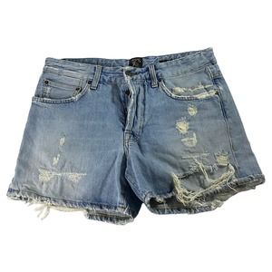 PRPS Relaxed Boyfriend Denim Shorts Jorts Women's 31